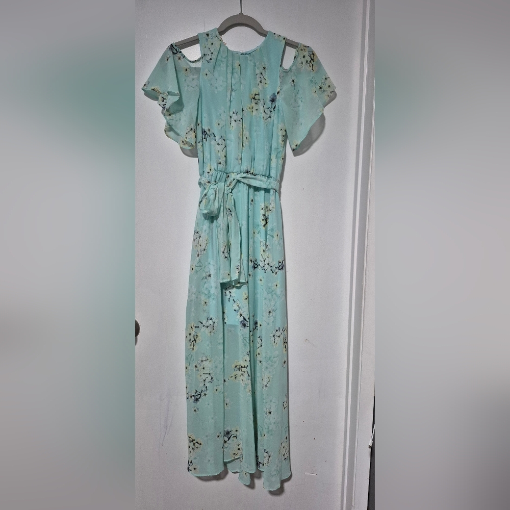 Calvin Klein Floral Maxi Dress - Light Blue
